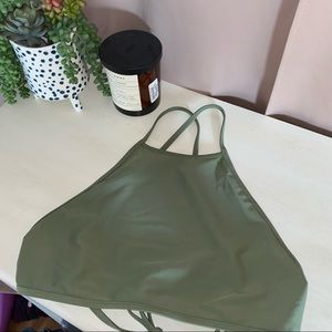 Aerie swim suit top - halter high neck bathing suit